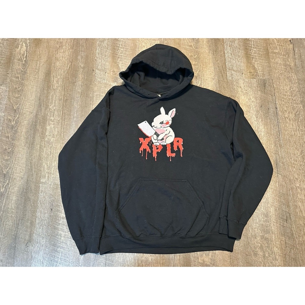 XPLR Sam Colby Bunny Hoodie Sweatshirt M Medium‎ YouTube Back Print